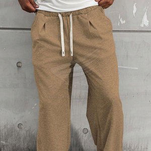 Pantalon de survêtement homme en coton/polyester, respirant, écologique, coupe droite, taille mi-haute, haute qualité, nouvelle collection, vente chaude - Product Image 4