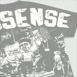 T-shirt vintage streetwear en coton, coupe oversize à épaules tombantes, tissu épais, pour homme, impression graphique de haute qualité, haut décontracté et tendance. - Product Image 5