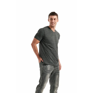 Summer Fashion Clothes Men 180 Gsm Cotton t Shirt Under Custom <b>Cheap</b> V-neck Short Sleeve <b>Light</b> Weight Wholesale V-neck t Shirt - Product Image 4