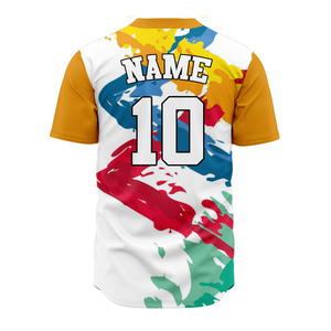 Custom Sublimated Baseball Jersey Team Name Printed Moisture Wicking <b>Polyester</b> Short Sleeve Unisex Adult Uniform - Product Image 2