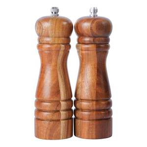 Eco-Friendly Adjustable Coarseness Wooden Salt and <b>Pepper</b> Mill Set Manual - Product Image 3