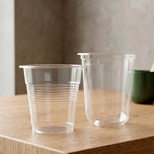 QUANG QUAN 12/16/22oz Disposable PP Single Wall <b>Plastic</b> <b>Cups</b> with Lids for Iced Coffee Tea Juice Beverages - Product Image 1