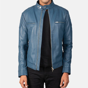 Chaqueta de Cuero para Hombre, Diseño Personalizado, Color Sólido, Transpirable, Invierno, Cuello Alto, Estilo Urbano, Oferta, Precio Razonable - Product Image 1