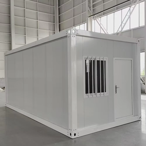 Maison conteneur pliable 20 pieds à haute capacité de charge, en laine de roche, démontable, 2 chambres, extensible, pour bureau et école - Product Image 1