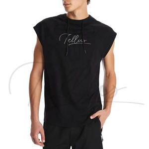 Débardeurs à capuche pour hommes, débardeurs de sport pour musculation, t-shirts stringer débardeurs à découpes, sweats à capuche sans manches pour hommes - Product Image 5