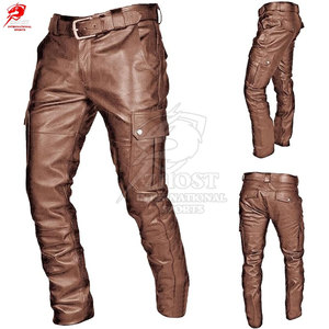 กางเกงหนังผู้ชายสไตล์โมเดิร์นสวมใส่สบาย ผลิตในปากีสถาน เหมาะสำหรับใส่ลำลองและขี่ม้า ทำจากวัสดุที่ทนทาน - Product Image 5