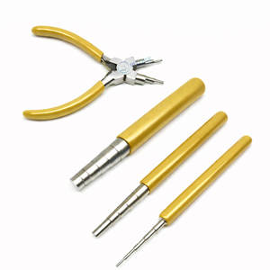 Alicate para envolver alambres de joyería con 3 mandriles para formar anillas de unión, herramienta profesional para la fabricación de joyas con empaque personalizado - Product Image 1