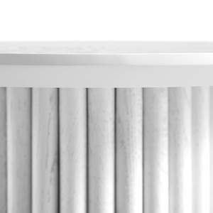 White <b>Round</b> <b>Wooden</b> Pedestal <b>Coffee</b> <b>Table</b> Modern Contemporary Design Durable & Easy to Clean for Bedroom and Living Room - Product Image 2
