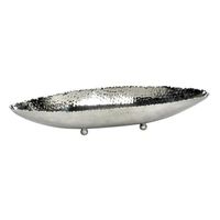 Plateau de service en aluminium de haute qualité, forme bateau, embossé, taille personnalisée, design classique, pour maison, hôtel, restaurant