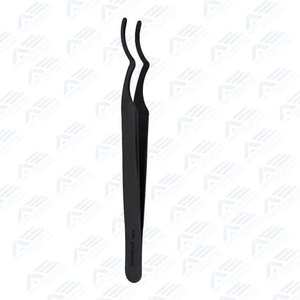 Stainless Steel Lash Extension Tweezers Professional Lash Extension Tweezers Fiber Tip Tweezers Reusable - Product Image 3