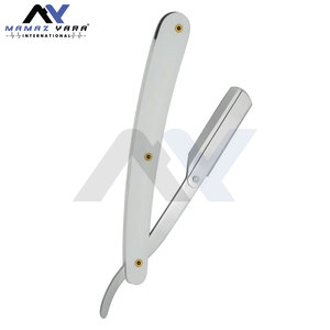 Rasoir professionnel pour barbier, rasoir droit à lame unique pour hommes, système de verrouillage pivotant, manche en acier inoxydable et plastique, outil de rasage - Product Image 2