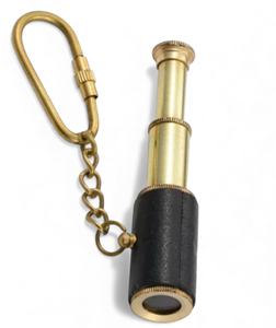 Premium Quality Mini Brass Pirate Spyglass Keychain Lightweight Waterproof Travel Accessory and Collectible - Product Image 5
