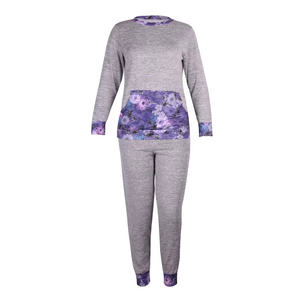 Conjunto Deportivo para Mujer con Bloques de Color, Sudadera Casual de Manga Larga con Cuello Redondo y Pantalones con Bolsillos Laterales - Product Image 5