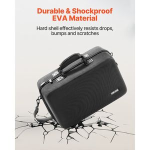 Custodia da trasporto antiurto in EVA per PlayStation 5 con rivestimento interno morbido e divisori imbottiti per custodie extra per giocatori di videogiochi - Product Image 2