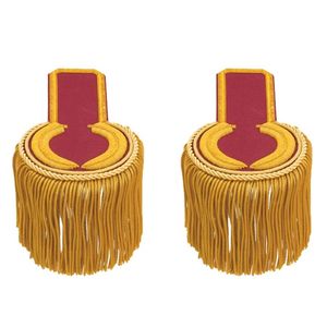 Epaulettes al por mayor para uniforme de servicio general, con franjas de hilo dorado y bordes, hechas a mano por Hamza Badges - Product Image 5