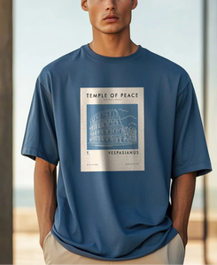 T-shirt surdimensionné à épaules tombantes de haute qualité, 100% coton épais 240 GSM, pour hommes, logo personnalisé, impression graphique multicolore - Product Image 2