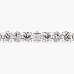Pulsera de Lujo para Mujer con Moissanita Chapada en Oro de 18K, Corte Brillante Redondo, Engaste en Canal, Joyería para Regalo de Boda - Product Image 4