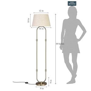 Modern Floor <b>Lamp</b> Brass Antique Finish Standing <b>Lamp</b> for Living Room Bedroom Home Decor - Product Image 3