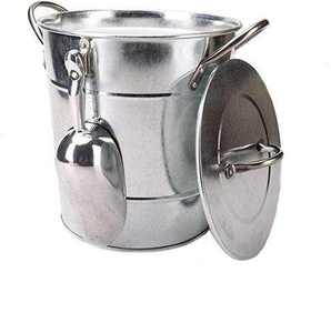 Cubo de Hielo Aislado con Recubrimiento Negro, Enfriador de Vino Metálico de Lujo Hecho a Mano, Utensilios Profesionales para Bar, para Suministro de Hoteles, con Pala para Hielo - Product Image 4