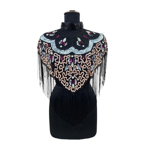 Capa de encaje con lentejuelas y cuentas para mujer, la más vendida, 100% algodón, accesorio de moda para vestido, sari, fiesta, ocasiones formales. Precio. - Product Image 1