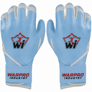 Gants de frappe en cuir blanc WARPRO INDUSTRY, respirants, fermeture auto-agrippante pour gaucher, équipement d'entraînement unisexe pour adultes - Product Image 1