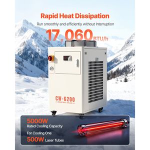Enfriador de Agua Industrial de 17,060 BTU/h, Sistema de Refrigeración con Tanque de 3.96 Galones y Compresor de 18.5 GP - Product Image 2