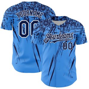 Maillot de baseball personnalisé à manches courtes, uniforme d'équipe entièrement boutonné, antibactérien, en coton biologique, pour été, printemps et hiver - Product Image 3