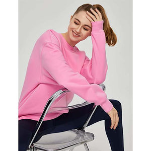 Sudadera con capucha de forro polar para mujer OEM, cuello redondo, peso pesado, ajuste holgado, suave, extragrande, 100% algodón, tendencia para chicas, logotipo personalizado - Product Image 6