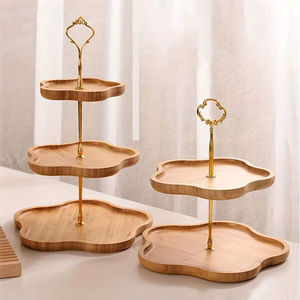 Soporte de Madera Ecológico para Pasteles y Cupcakes con Base Redonda Gruesa y Soporte Resistente - Product Image 1
