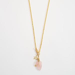 Collar con Colgante de Cuarzo Rosa y Estrella, de Latón, Joyería de Moda para Mujer, Venta al Por Mayor - Product Image 5