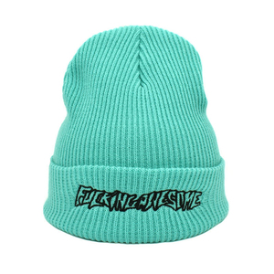 Bonnet brodé noir unisexe style urbain, bonnet d'hiver 56-58CM pour adulte, motif lettres, tricoté, chaud - Product Image 4