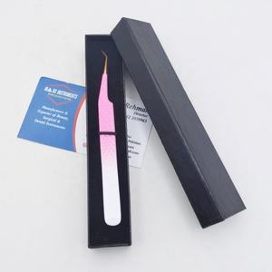 Pince à cils durable en acier inoxydable de haute qualité avec pointe pointue avec emballage en boîte - Product Image 1