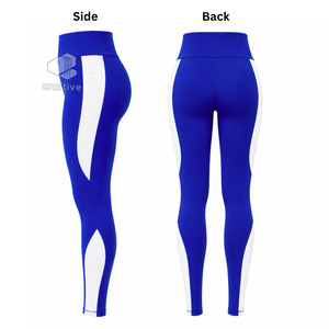 Zeta Phi Beta <b>Women's</b> Workout Set Quarter Zip Top Short Sleeve High Waist <b>Leggings</b> With Contrast <b>White</b> Stripe Sports Activewear - Product Image 5