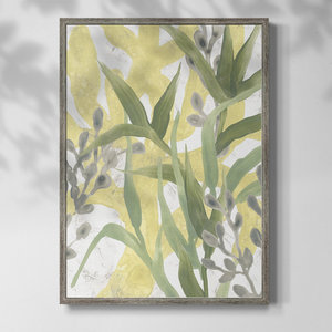 Bois massif côtier mur Art impression mer herbe fresque III encadré océan décor frais Style amélioration de l'habitat accessoire - Product Image 6