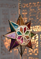Lanterne marocaine personnalisée, porte-bougie de Noël, porte-bougie chauffe-plat fait main, résistant à la chaleur, en aluminium et verre, décoration d'intérieur