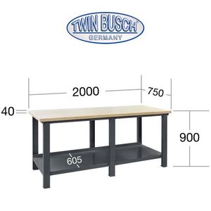 Profi Workbench 2 m - GREY-Line - Product Image 5