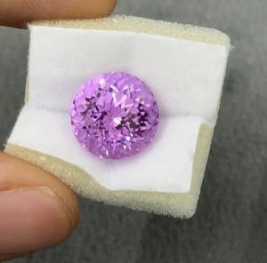 Pierre précieuse naturelle de Kunzite, ronde, 11,5 mm, 8,33 carats, pierre de Kunzite rose facettée pour la fabrication de bijoux - Product Image 4
