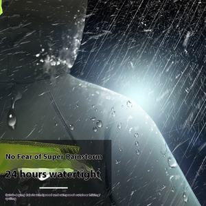 Combinaison de pluie réutilisable et imperméable pour le cyclisme, en tissu Oxford robuste, réfléchissante, ensemble 2 pièces (veste et pantalon) pour le travail en extérieur - Product Image 3