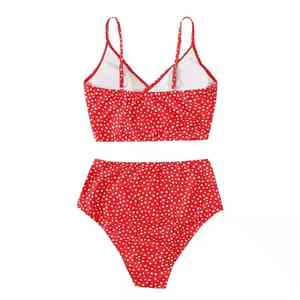 Conjunto de Bikini de 2 Piezas para Mujer, Cuello en V, Nailon y Algodón, Secado Rápido, Transpirable, Ecológico, Sexy, Ropa de Playa, OEM Personalizado - Product Image 2