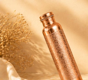 Handmade Copper <b>Water</b> <b>Bottle</b> Bohemian Design Eco-Friendly Reusable Large Capacity for Home Dining Outdoor & Office Use - Product Image 3