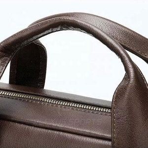 Sac à ordinateur portable en cuir véritable, design tendance, durable, multi-compartiments, pour le bureau, de qualité supérieure, sacoche de voyage - Product Image 4