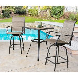 Bộ 2 ngoài trời xoay thanh phân nhanh chóng khô bọt đệm <span class=keywords><strong>Patio</strong></span> <span class=keywords><strong>Sling</strong></span> ghế cho <span class=keywords><strong>Patio</strong></span> hoặc không gian ngoài trời - Product Image 3