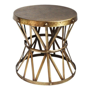 Taburete Cilíndrico de Acero Inoxidable Plateado, Mueble Contemporáneo para el Hogar, Otomana Decorativa para Sala de Estar, Diseño Duradero - Product Image 3