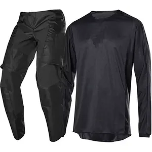Combinaison de course moto homme à manches longues orange et noire, respirante, toutes saisons, avec blocs de couleur - Product Image 2