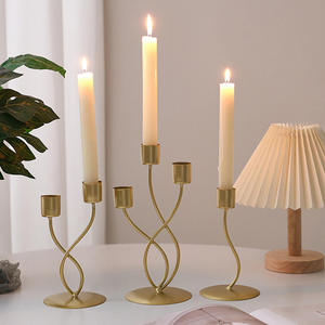 Candelabros de Hierro Metálico para Bodas, Centros de Mesa Dorados, Candelabros Altos Decorativos para Decoración de Mesa, Venta al Por Mayor de Fábrica - Product Image 5