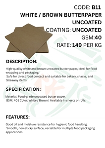 Rouleau de papier OGR 20 mètres, papier kraft de qualité alimentaire enduit de silicone, rouleau de papier pour emballage et emballage cadeau - Product Image 3