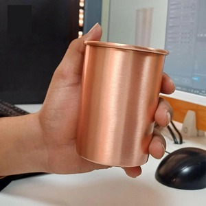 Copper Cups Minimalist Design Drinkware Set of Two - Product Image 2