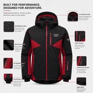 Veste de snowboard haut de gamme, vêtements de sport d'hiver, veste de snowboard avec tissu imperméable, isolation thermique, construction respirante - Product Image 5