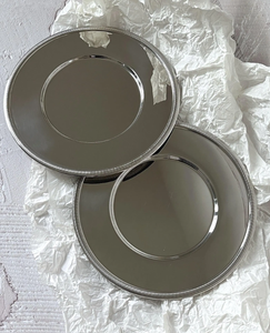 Platos y bandejas de metal plateado de alta calidad para restaurantes, eventos, decoración de mesas, platos plateados, tamaño personalizado disponible. - Product Image 6