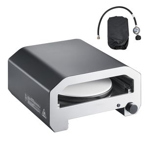 Forno Elettrico Rotante Portatile per Pizza a Gas Propano da 16 Pollici con Pietra Refrattaria Rinforzata per Facile Trasporto - Product Image 1